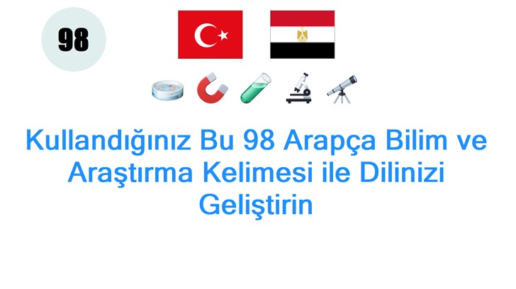 Kullandığınız Bu 98 Arapça Bilim ve Araştırma Kelimesi ile Dilinizi Geliştirin